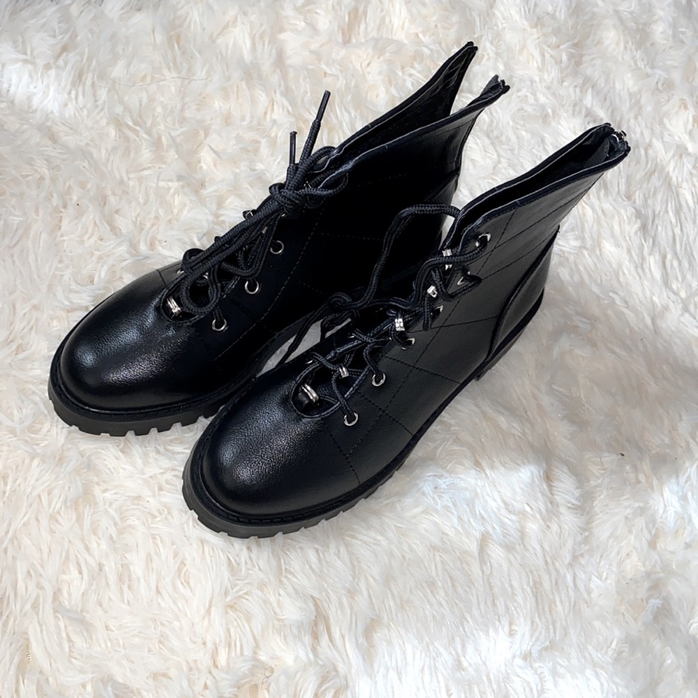 Lace-up Front Combat Boots